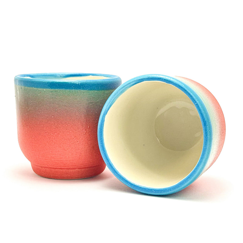 Cup / Coral & Teal